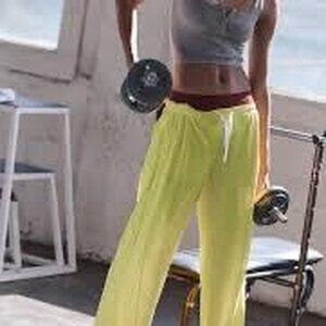 Free People Overtime Wide Leg Mesh pants